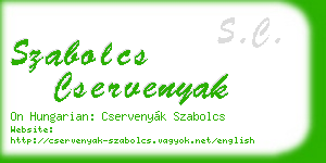 szabolcs cservenyak business card